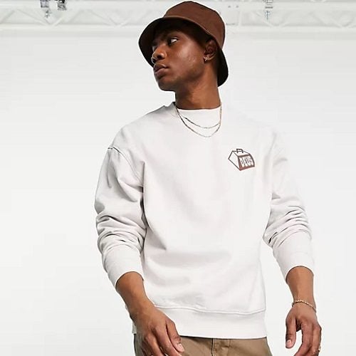 Deus Ex Machina Heavyweights Sweatshirt in Beige UK Outlet at SEIKK